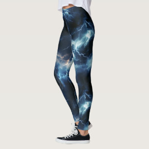 Thunderstorm Lighting Mönster Leggings