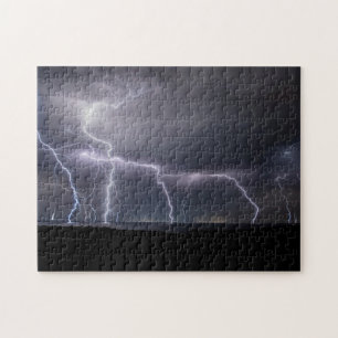 Thunderstorm Lightning Himlar Clouds Sea, 252 Dela Pussel