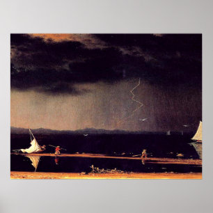 Thunderstorm på Narragansett Bay, berömd teckninga Poster