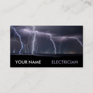 Thunderstorm Photo Electrician Electrician Electri Visitkort
