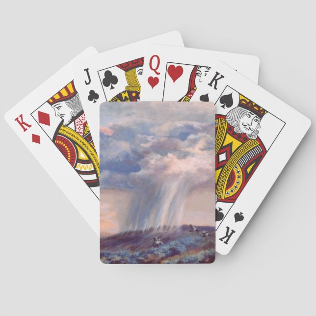 Thunderstorm Quail Classic Designade uppspelningsk Casinokort (Baksidan)