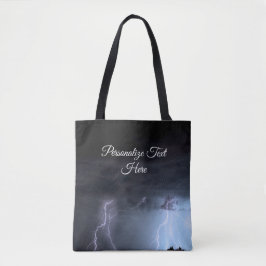 Thunderstorm Rain Lightning Storm Tote Bag Tygkasse