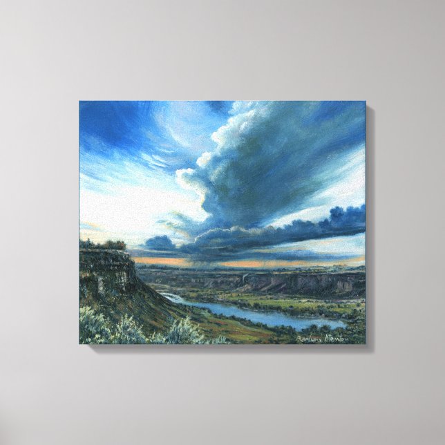 "Thunderstorm" Stretched Canvass Canvastryck (Framsida)