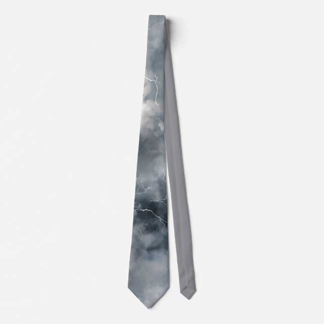 Thunderstorm Tie/Krawatte mit Blitzd Slips (Framsida)