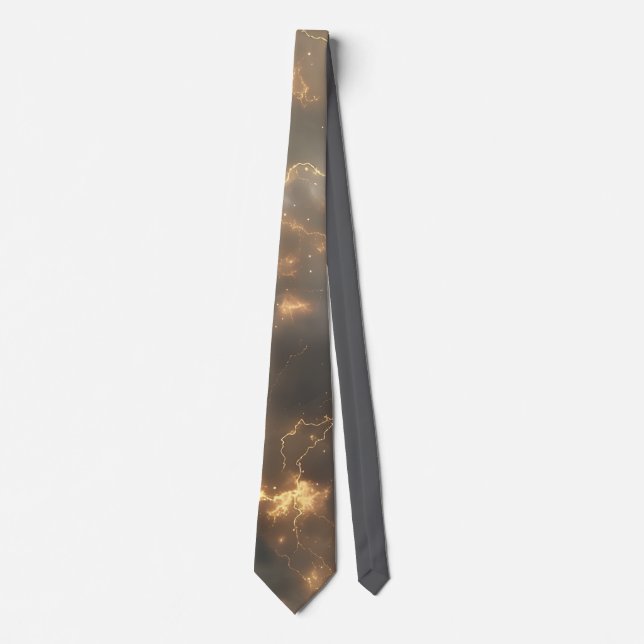 Thunderstorm Tie/Krawatte mit Blitzd Slips (Framsida)
