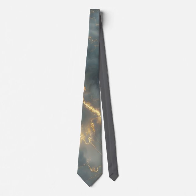Thunderstorm Tie/Krawatte mit Blitzd Slips (Framsida)