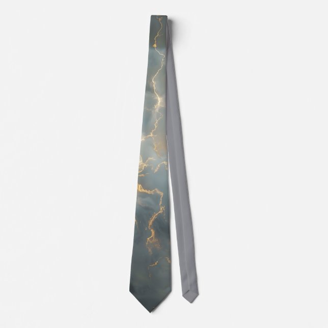 Thunderstorm Tie/Krawatte mit Blitzd Slips (Framsida)