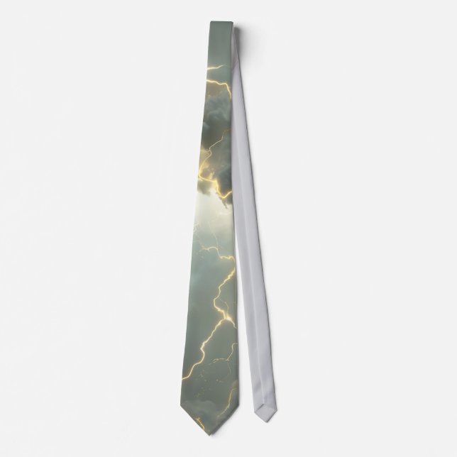 Thunderstorm Tie/Krawatte mit Blitzd Slips (Framsida)