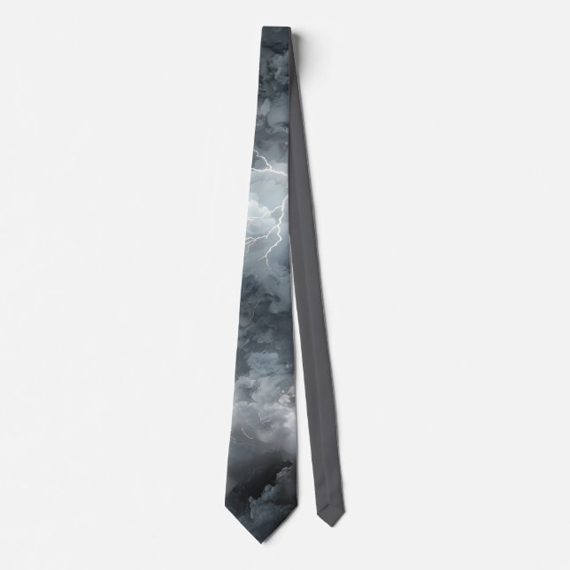 Thunderstorm Tie/Krawatte mit Blitzd Slips (Framsida)