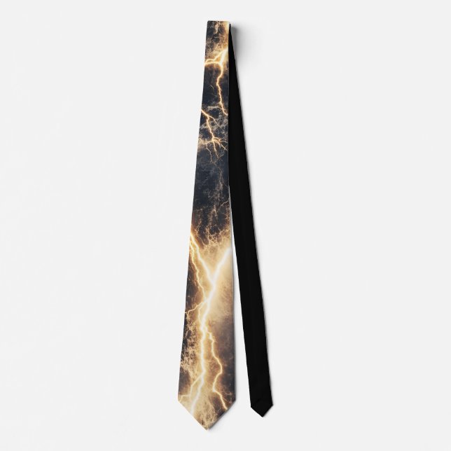 Thunderstorm Tie/Krawatte mit Blitzd Slips (Framsida)
