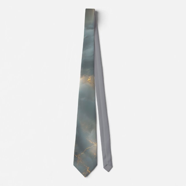 Thunderstorm Tie/Krawatte mit Blitzd Slips (Framsida)
