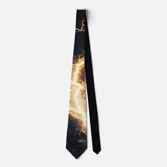 Thunderstorm Tie/Krawatte mit Blitzd Slips (Framsida)