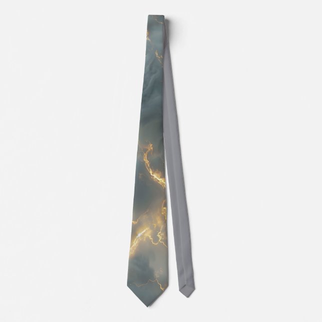 Thunderstorm Tie/Krawatte mit Blitzd Slips (Framsida)