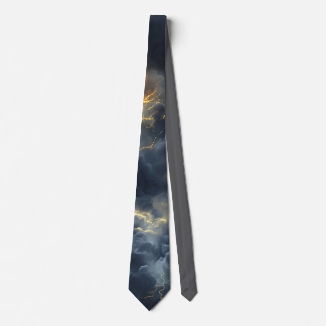 Thunderstorm Tie/Krawatte mit Blitzd Slips (Framsida)