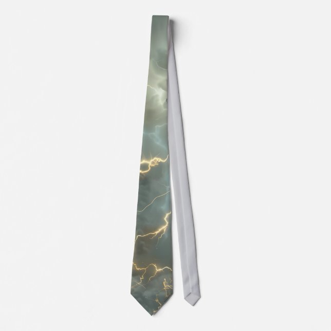 Thunderstorm Tie/Krawatte mit Blitzd Slips (Framsida)