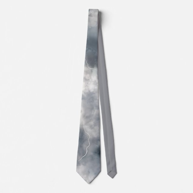 Thunderstorm Tie/Krawatte mit Blitzd Slips (Framsida)