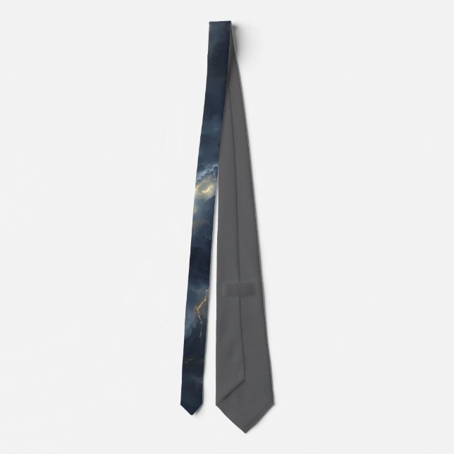 Thunderstorm Tie/Krawatte mit Blitzd Slips (Baksida)
