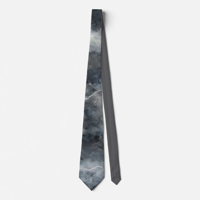 Thunderstorm Tie/Krawatte mit Blitzd Slips (Framsida)