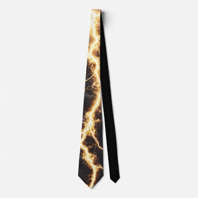 Thunderstorm Tie/Krawatte mit Blitzd Slips (Framsida)