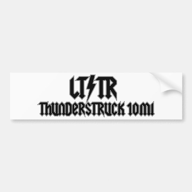 Thunderstruck 10 mile bildekal (Framsidan)