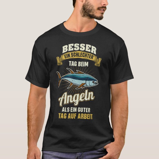 Thunnus Tuners Fiske Fisk Anglare T Shirt (Framsida)