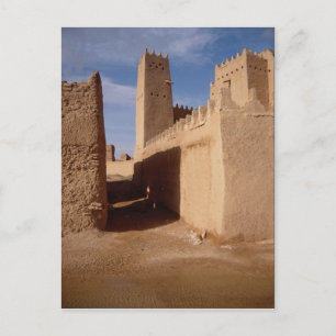 Thunyan Palace, gammal stad, Najd, Saudiarabien Vykort