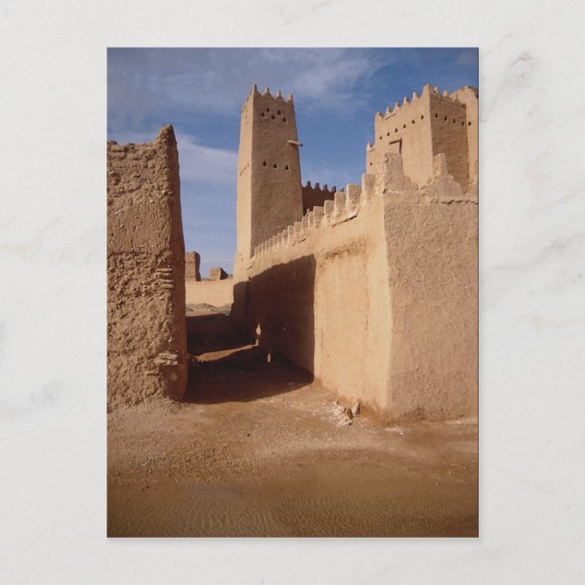 Thunyan Palace, gammal stad, Najd, Saudiarabien Vykort (Framsida)
