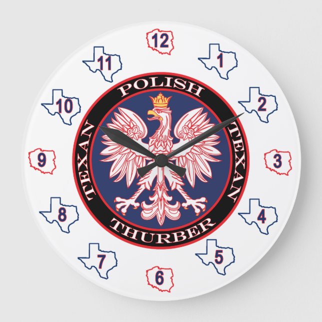 Thurber Round polska Texan Stor Klocka (Framsida)