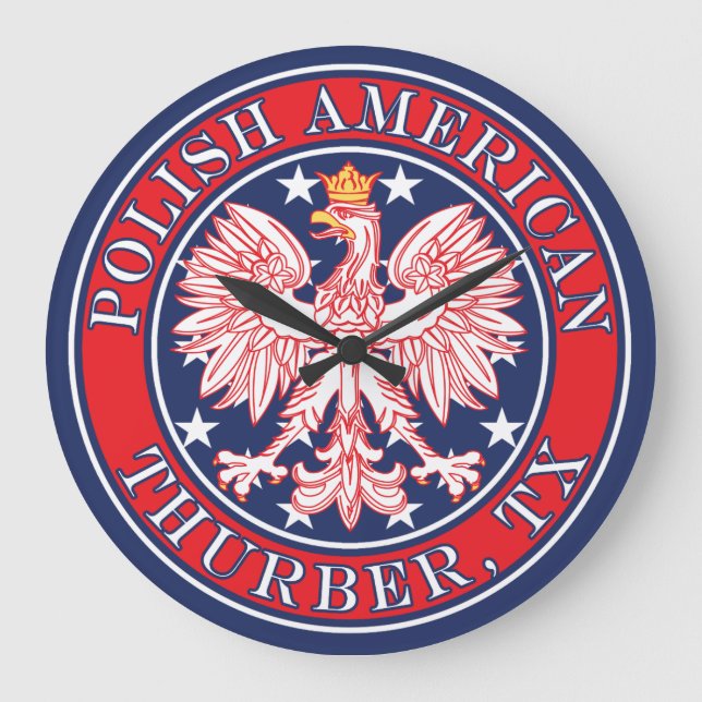 Thurber Texas polska American Eagle Stor Klocka (Framsida)
