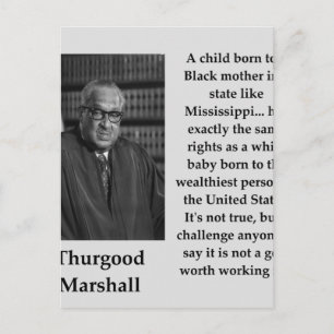 Thurgood Marshall-citat Vykort