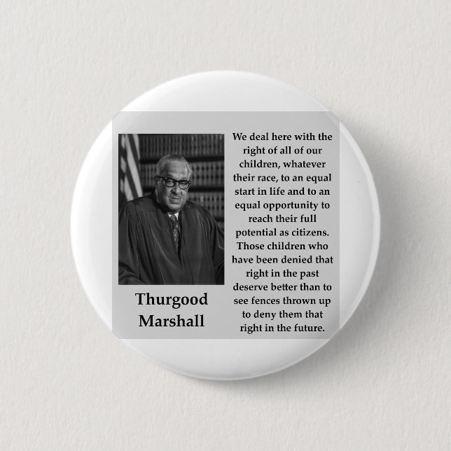 Thurgood Marshall citationstecken Knapp (Framsida)