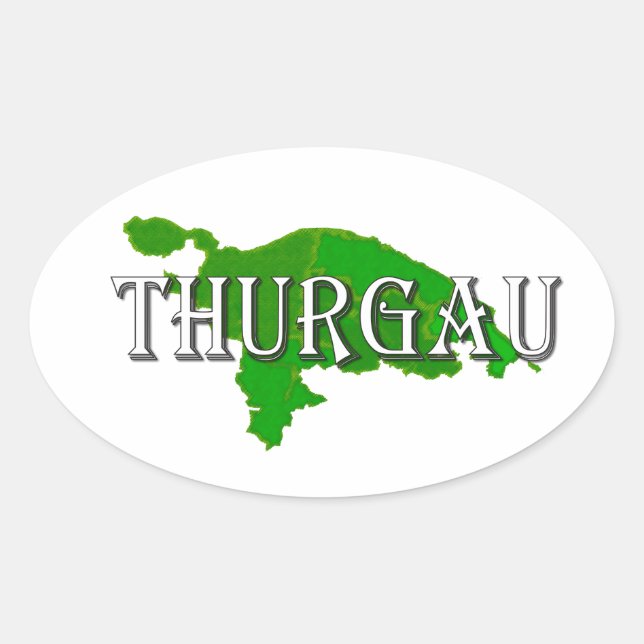 Thurgovia - Thurgau Ovalt Klistermärke (Framsida)