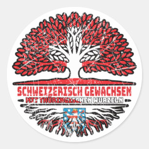 Thüringen Thüringisch Schweizer Schweiz Baum Runt Klistermärke