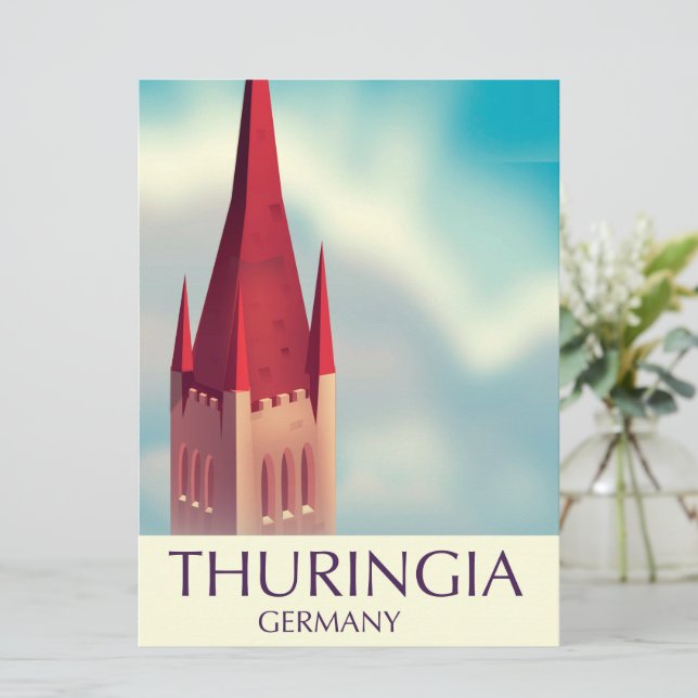 Thüringen Tyskland resaffisch (Stående Fram)