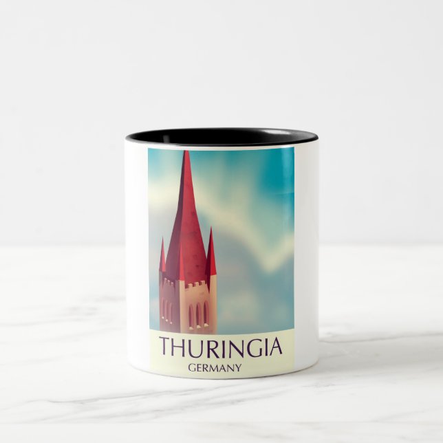 Thüringen Tyskland resaffisch Två-Tonad Mugg (Center)