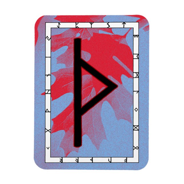 Thurisaz Viking Rune Magnet - försvar! (Vertikal)