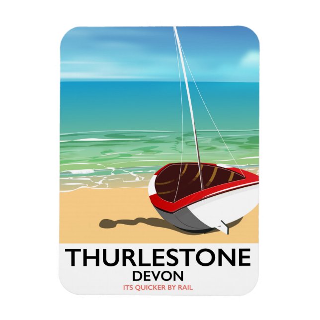 Thurlestone South Devon resebroschyr Magnet (Vertikal)