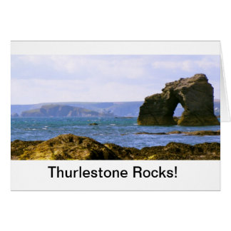 "Thurlestone Sten!" Devon Gift Hälsningskort