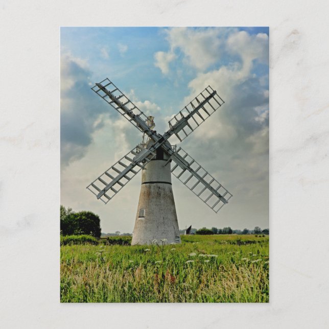 Thurne Dyke Drainage Mill Vykort (Framsida)