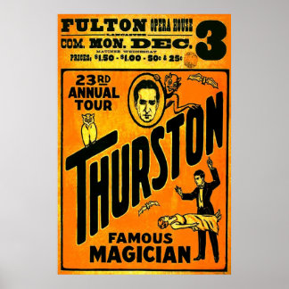 Thurston, Berömd Magician, 23:e årsturné. Poster