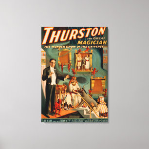 Thurston - demoner & åsnan försvinner trickmagi canvastryck