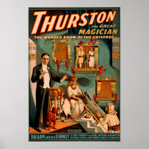 Thurston - demoner & åsnan försvinner trickmagi poster