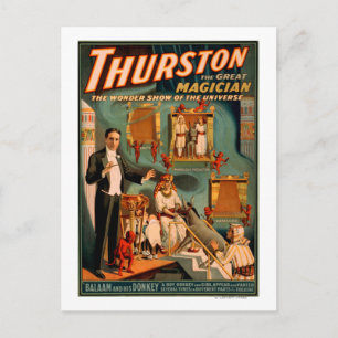 Thurston - Demons & Donkey Vanish Trick Magic Vykort