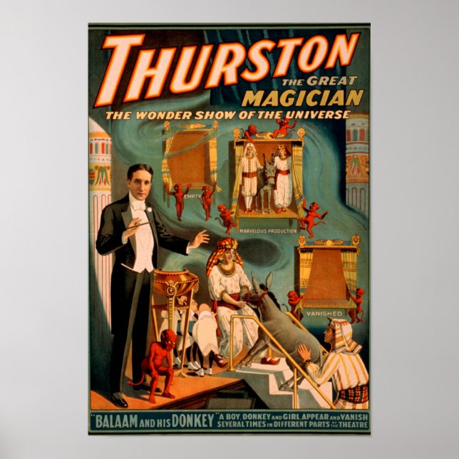Thurston - Demons & Donkey Vansk Trick Magic Poster (Framsidan)