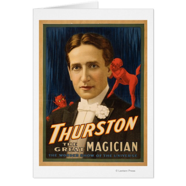 Thurston, Djävulen som berättar hemligheter Magic  Hälsningskort (Framsidan)
