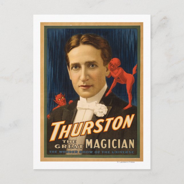 Thurston, Djävulen som berättar hemligheter Magic  Vykort (Framsida)