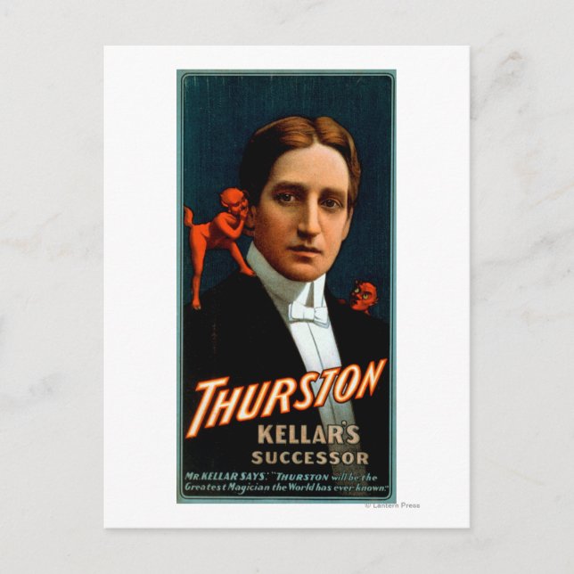 Thurston, Djävulen som berättar hemligheter Magic Vykort (Framsida)