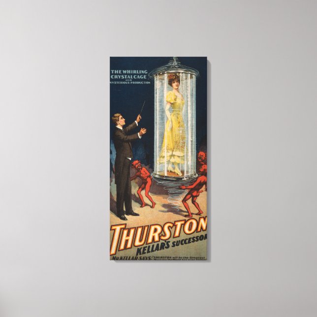 Thurston Kellars efterföljare - Kvinna i Vatten Canvastryck (Framsida)