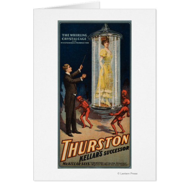 Thurston Kellars efterföljare - Kvinna i Vatten Hälsningskort (Framsidan)