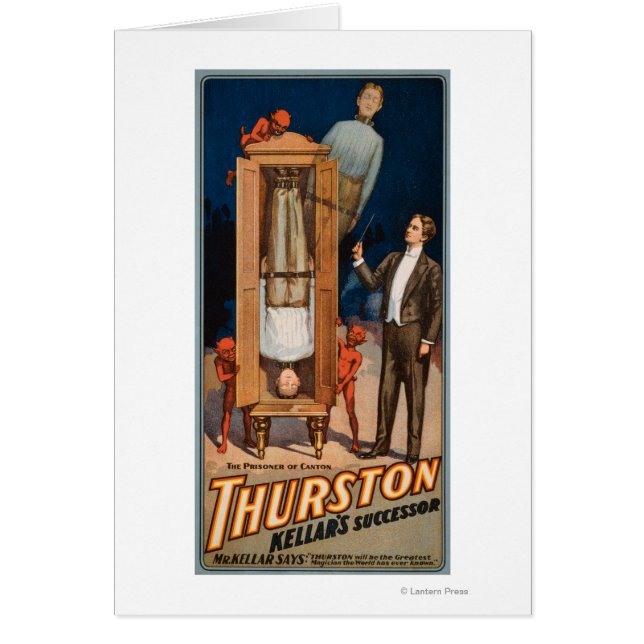 Thurston Kellars Successor Magic Poster Hälsningskort (Framsidan)